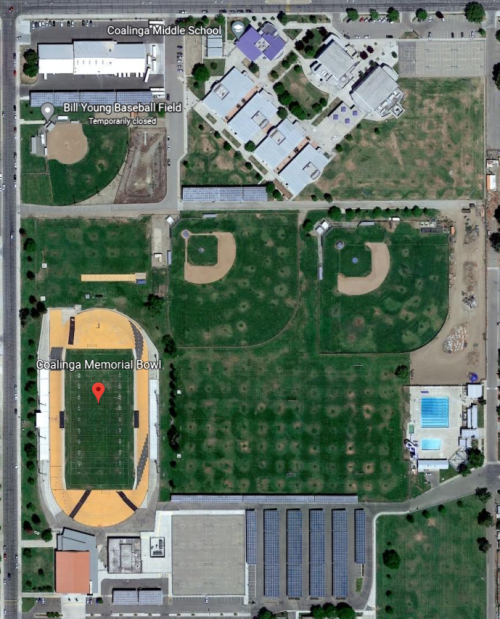 Map of Coalinga High School Memorial Bowl